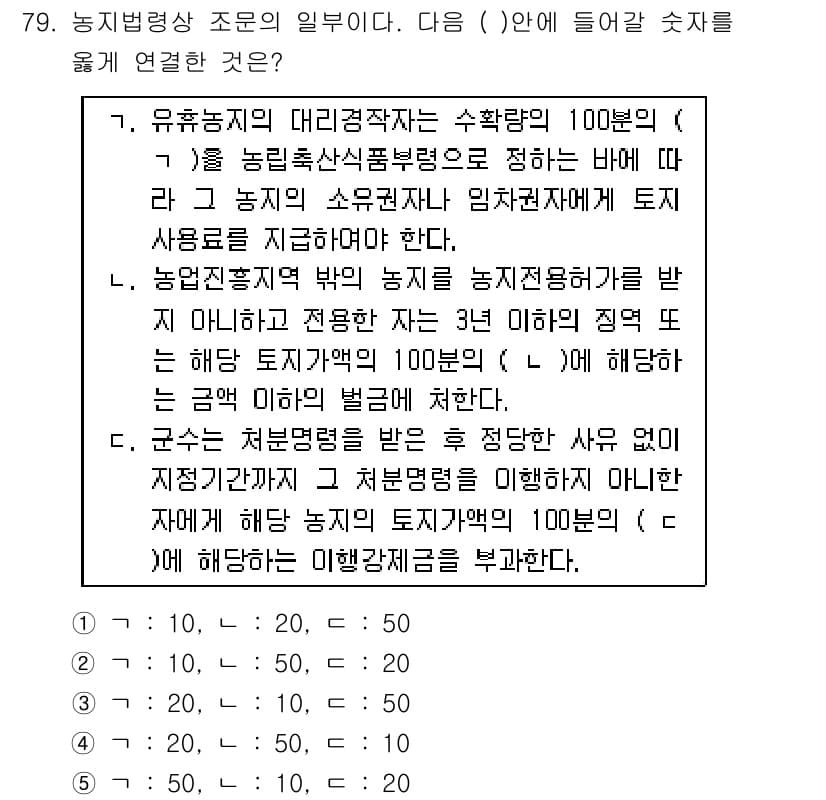 공인중개사_2차 2017년 79번 - 정답과 핵심 포인트를 검수 중인 기출문제