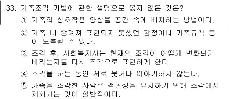 사회복지사_1급(2교시) 2018년 33번 - 정답과 핵심 포인트를 검수 중인 기출문제