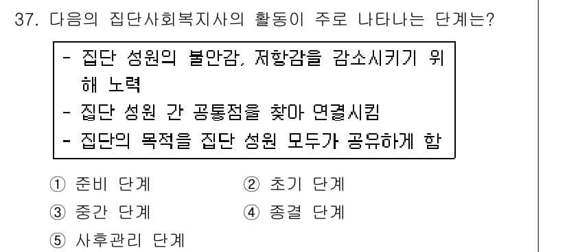 사회복지사_1급(2교시) 2018년 37번 - 정답과 핵심 포인트를 검수 중인 기출문제