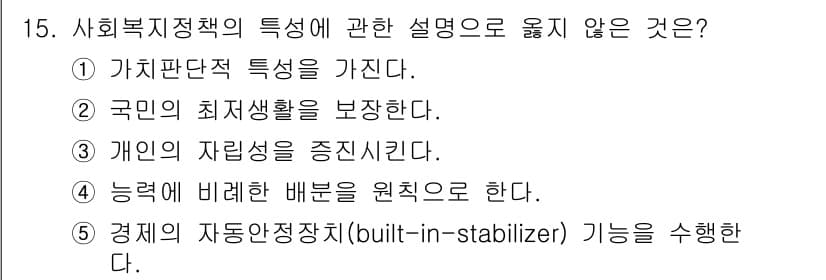 사회복지사_1급(3교시)(구) 2018년 15번 - 정답과 핵심 포인트를 검수 중인 기출문제