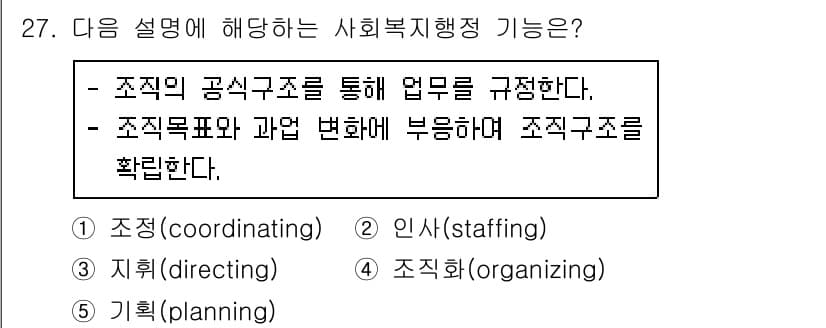 사회복지사_1급(3교시) 2018년 27번 - 정답과 핵심 포인트를 검수 중인 기출문제