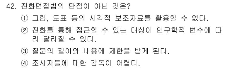 텔레마케팅관리사 2017년 42번 - 정답과 핵심 포인트를 검수 중인 기출문제