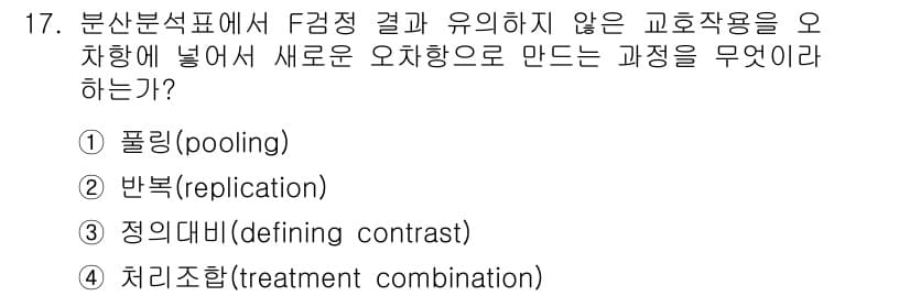 품질경영기사 2016년 17번 - 정답과 핵심 포인트를 검수 중인 기출문제
