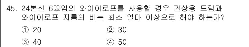 천장크레인운전기능사 2015년 45번 - 정답과 핵심 포인트를 검수 중인 기출문제