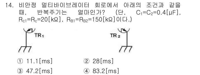전자산업기사 2015년 14번 - 정답과 핵심 포인트를 검수 중인 기출문제