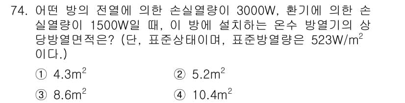 건축산업기사 2015년 74번 - 정답과 핵심 포인트를 검수 중인 기출문제