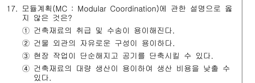 실내건축산업기사 2015년 17번 - 정답과 핵심 포인트를 검수 중인 기출문제