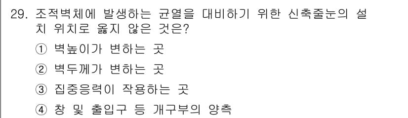 실내건축산업기사 2015년 29번 - 정답과 핵심 포인트를 검수 중인 기출문제