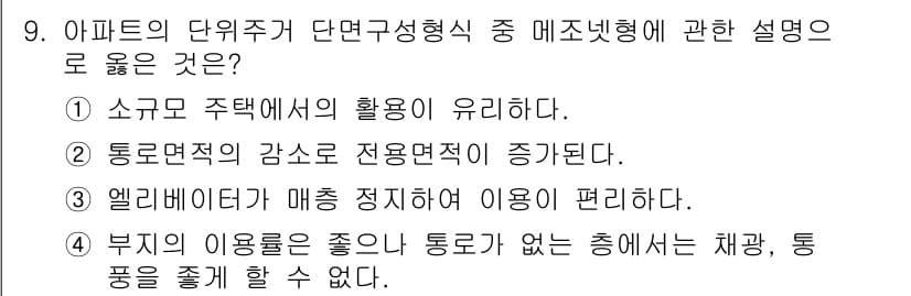 실내건축산업기사 2015년 9번 - 정답 4번은 부지의 이용률이 높아지지 않으면 공간 활용에 제약이 생기기 ... 에 관한 핵심 기출문제