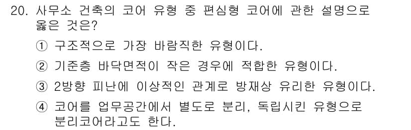 건축산업기사 2016년 20번 - . 

해설: 2항의 피나는 이상적 관계는 방재상의 유리함을 강조한다. ... 에 관한 핵심 기출문제