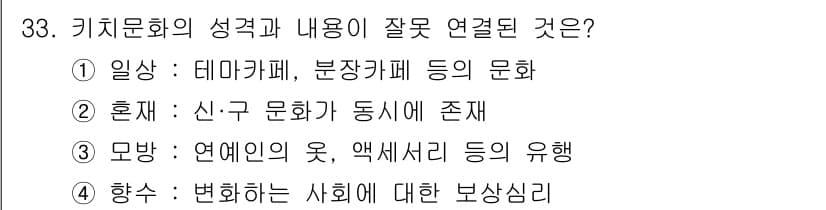컬러리스트산업기사 2015년 33번 - 정답과 핵심 포인트를 검수 중인 기출문제