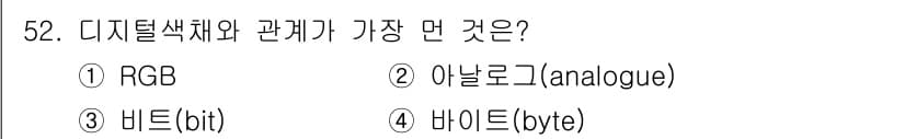컬러리스트산업기사 2015년 52번 - 정답과 핵심 포인트를 검수 중인 기출문제