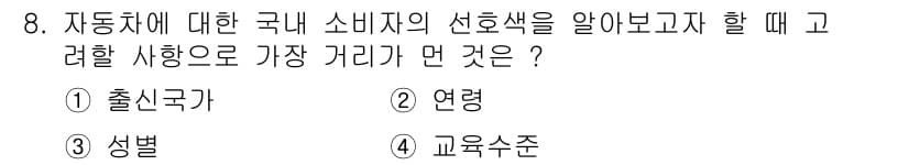 컬러리스트산업기사 2015년 8번 - 정답과 핵심 포인트를 검수 중인 기출문제