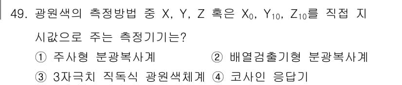 컬러리스트산업기사 2016년 49번 - 정답과 핵심 포인트를 검수 중인 기출문제