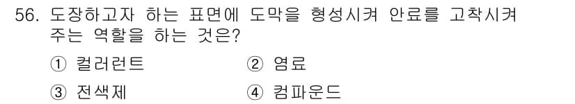 컬러리스트산업기사 2016년 56번 - 정답과 핵심 포인트를 검수 중인 기출문제
