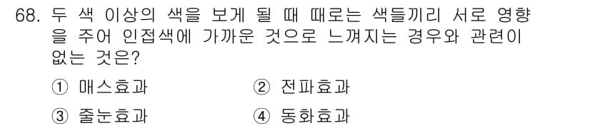 컬러리스트산업기사 2016년 68번 - 정답과 핵심 포인트를 검수 중인 기출문제