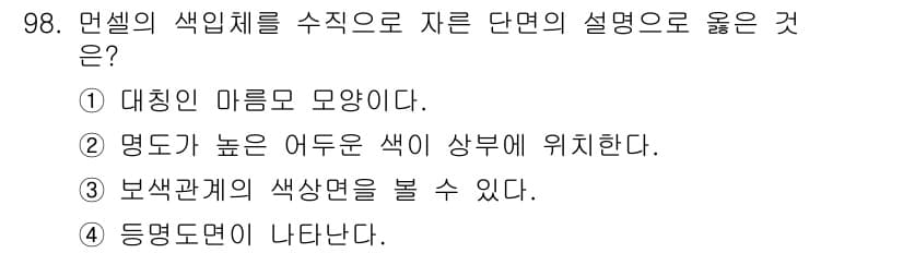 컬러리스트산업기사 2017년 99번 - 정답과 핵심 포인트를 검수 중인 기출문제