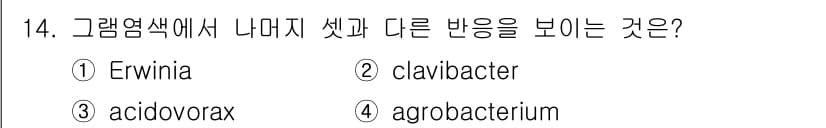식물보호기사 2016년 14번 - 정답과 핵심 포인트를 검수 중인 기출문제