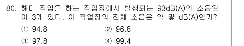 산업위생관리기사 2016년 80번 - 정답과 핵심 포인트를 검수 중인 기출문제