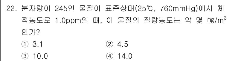 산업위생관리기사 2017년 23번 - 정답과 핵심 포인트를 검수 중인 기출문제