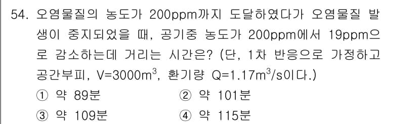 산업위생관리기사 2017년 56번 - 정답과 핵심 포인트를 검수 중인 기출문제