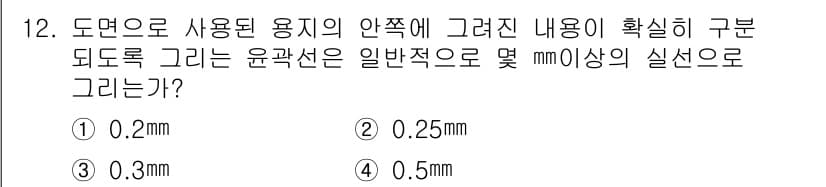 용접산업기사 2016년 12번 - 도면에서 용접된 용기의 안쪽에 그래픽 구분이 명확히 나타날 때, 일반적으... 에 관한 핵심 기출문제