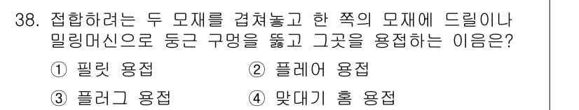 용접산업기사 2016년 38번 - 정답과 핵심 포인트를 검수 중인 기출문제
