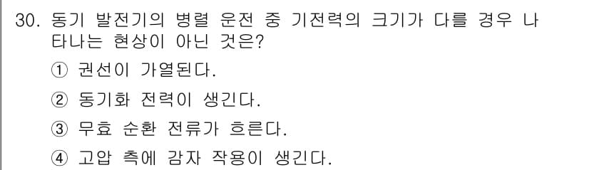 전기기능사 2016년 30번 - 정답과 핵심 포인트를 검수 중인 기출문제