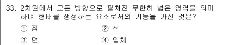 멀티미디어콘텐츠제작전문가 2015년 33번 - 정답과 핵심 포인트를 검수 중인 기출문제