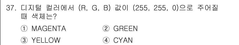 멀티미디어콘텐츠제작전문가 2015년 37번 - 정답과 핵심 포인트를 검수 중인 기출문제