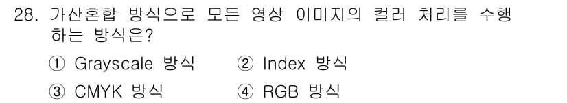 멀티미디어콘텐츠제작전문가 2016년 28번 - 정답과 핵심 포인트를 검수 중인 기출문제