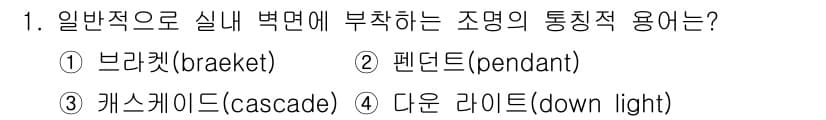 실내건축기능사 2015년 1번 - 정답과 핵심 포인트를 검수 중인 기출문제