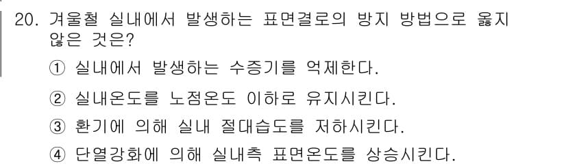 실내건축기능사 2015년 20번 - 정답과 핵심 포인트를 검수 중인 기출문제