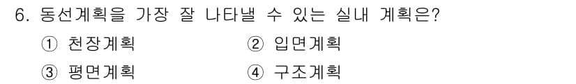 실내건축기능사 2015년 6번 - 정답과 핵심 포인트를 검수 중인 기출문제