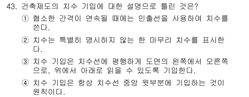 실내건축기능사 2016년 43번 - 정답과 핵심 포인트를 검수 중인 기출문제