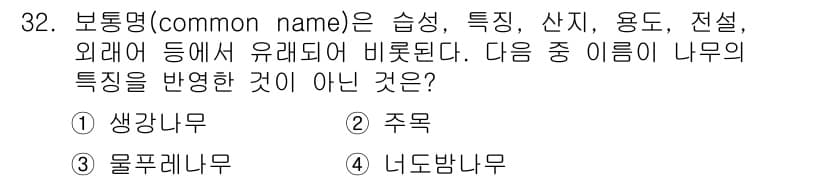 조경산업기사 2016년 32번 - 정답과 핵심 포인트를 검수 중인 기출문제