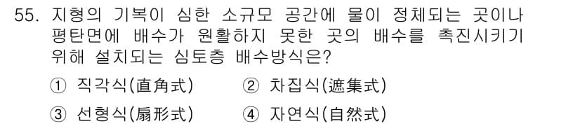 조경산업기사 2016년 55번 - 정답과 핵심 포인트를 검수 중인 기출문제