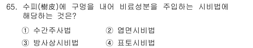 조경산업기사 2016년 65번 - 정답과 핵심 포인트를 검수 중인 기출문제