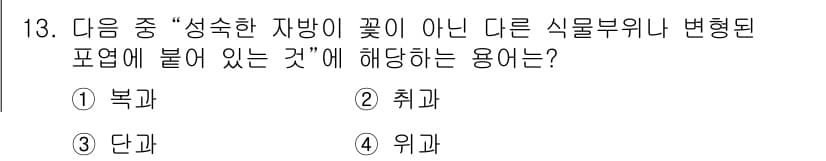 종자기사 2016년 13번 - 정답과 핵심 포인트를 검수 중인 기출문제