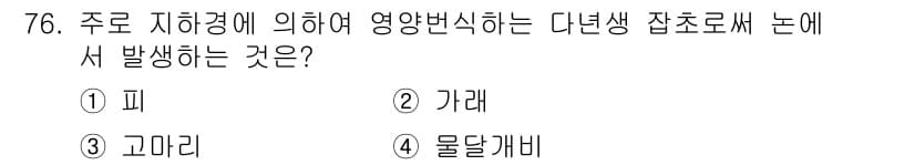 종자기사 2016년 76번 - 정답과 핵심 포인트를 검수 중인 기출문제