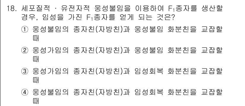 종자기사 2017년 18번 - 정답과 핵심 포인트를 검수 중인 기출문제