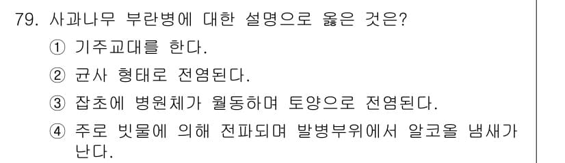 종자기사 2017년 79번 - 정답과 핵심 포인트를 검수 중인 기출문제