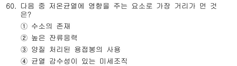 용접기사 2018년 60번 - 정답과 핵심 포인트를 검수 중인 기출문제