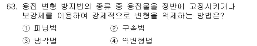 용접기사 2018년 63번 - 정답과 핵심 포인트를 검수 중인 기출문제
