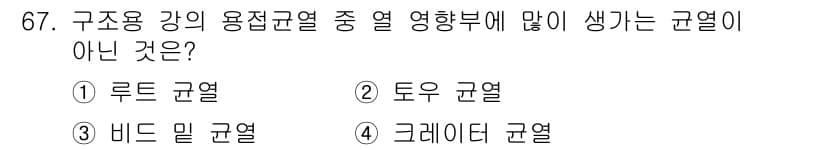 용접기사 2018년 67번 - 정답과 핵심 포인트를 검수 중인 기출문제