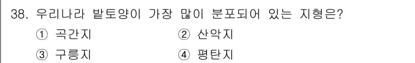 유기농업기능사 2015년 38번 - . 

우리나라에서 발효양이 가장 많이 분포되는 지역은 곡간지로, 이 지... 에 관한 핵심 기출문제