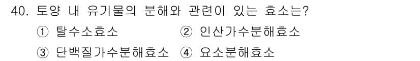 유기농업기능사 2015년 40번 - 정답과 핵심 포인트를 검수 중인 기출문제