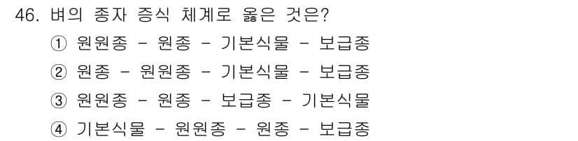 유기농업기능사 2015년 46번 - 정답과 핵심 포인트를 검수 중인 기출문제