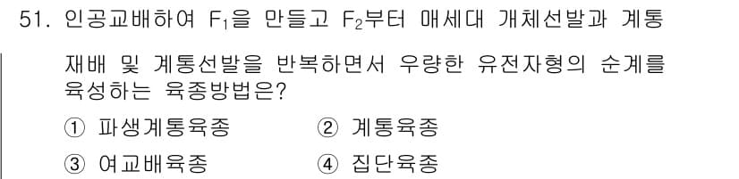 유기농업기능사 2016년 51번 - 정답과 핵심 포인트를 검수 중인 기출문제