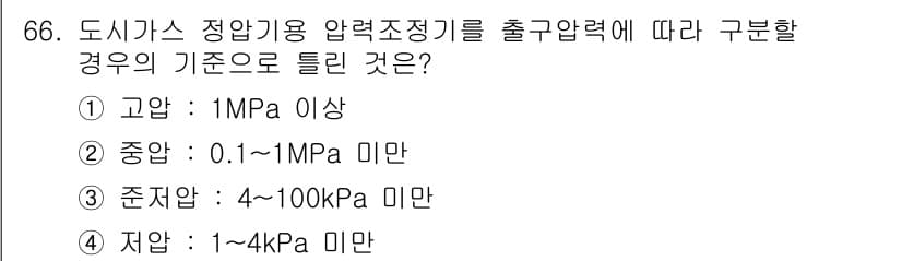 가스기사 2016년 66번 - 정답과 핵심 포인트를 검수 중인 기출문제